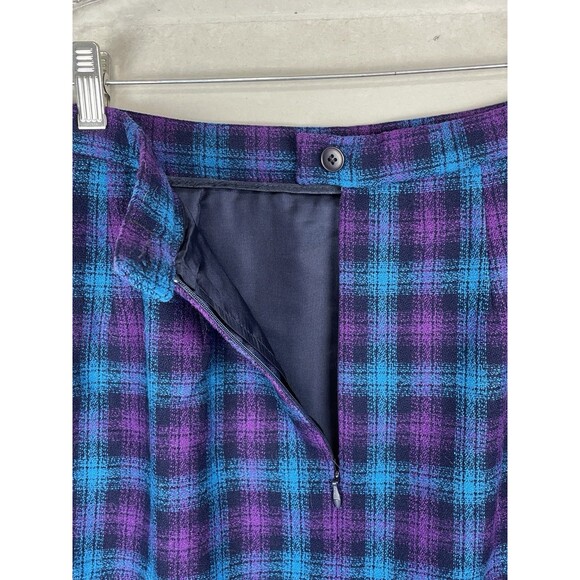 Vintage Pendleton Women 8 2 Piece Suit Blazer Skirt Virgin Wool Tartan Plaid 80s - Picture 11 of 16